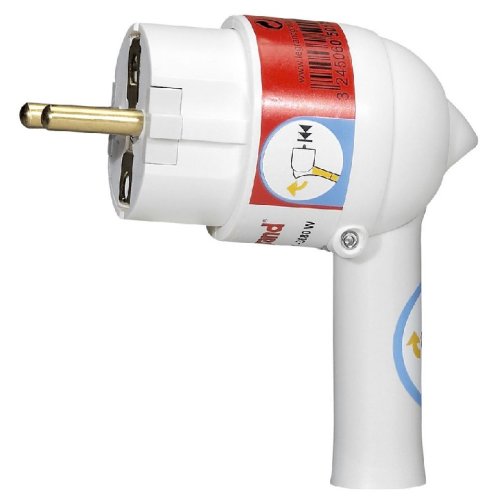 Вилка электрическая с заземлением угловая с рычагом Legrand Helium 16А белый фото Вилка электрическая с заземлением угловая с рычагом Legrand Helium 16А белый картинка